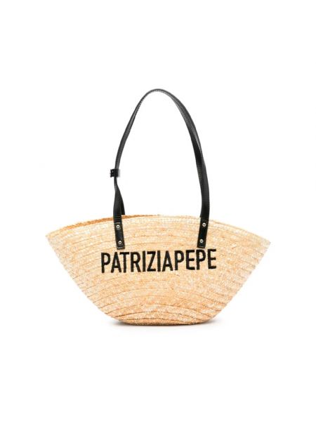 Shopper handtasche mit taschen Patrizia Pepe beige