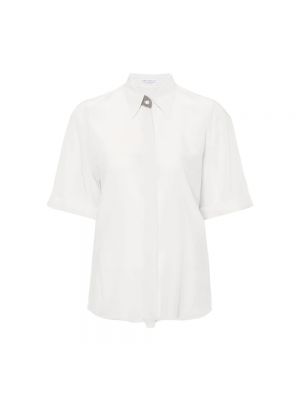 Koszula z krepy Brunello Cucinelli biała