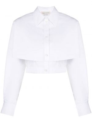 Укороченная рубашка Alexander Mcqueen, белая