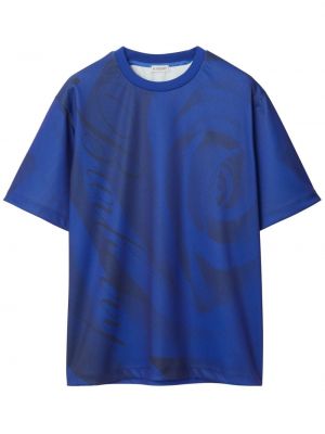 Virágos póló nyomtatás Burberry kék