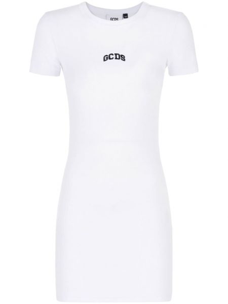 Μini φόρεμα με σχέδιο Gcds λευκό