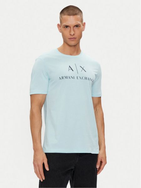 Priliehavé tričko Armani Exchange fialová