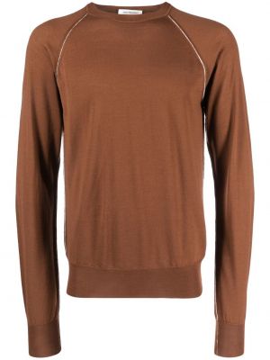Pull en tricot avec manches longues There Was One marron