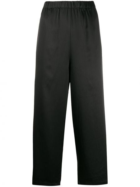 Укороченные прямые брюки 6397, черные