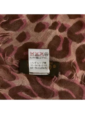 Bufanda de cachemir con estampado de cachemira Louis Vuitton Vintage rosa