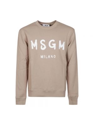 Sweatshirt mit print Msgm beige