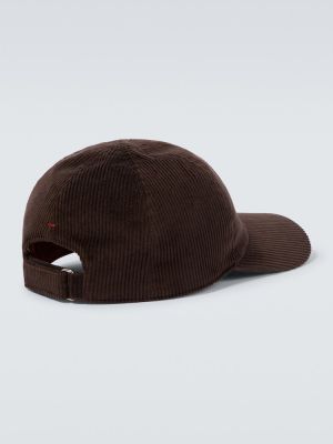 Gorra de pana Loro Piana marrón