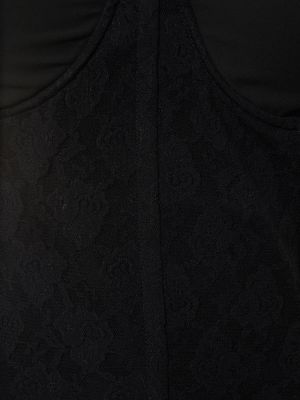 Mini obleka s čipko Heron Preston črna
