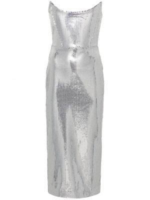 Sukienka długa Alex Perry srebrna