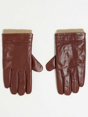 Коричневые кожаные перчатки Boardmans