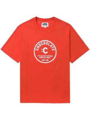 T-shirt en coton à imprimé Chocoolate orange