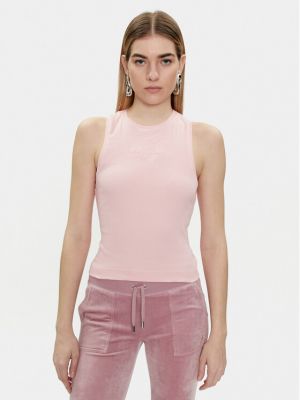 Marškinėliai slim fit Juicy Couture rožinė