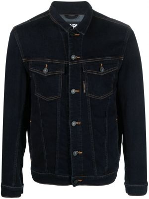 Džínová bunda s knoflíky Karl Lagerfeld modrá