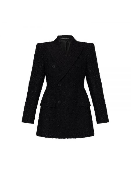 Твидовая куртка Balenciaga черная