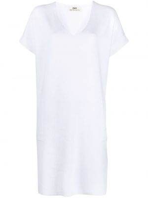 Mini vestido con escote v Sminfinity blanco