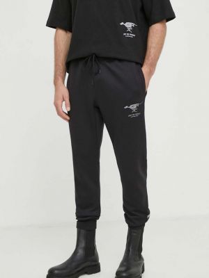 Sportovní kalhoty s potiskem s hvězdami G-star Raw černé