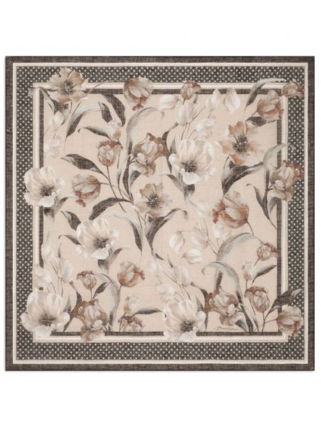 Virágos csíkos sál nyomtatás Dolce & Gabbana barna