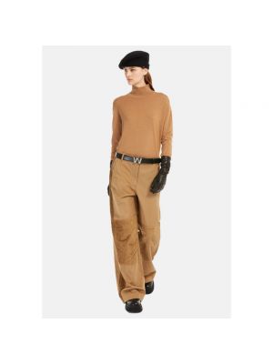 Pantalones de terciopelo‏‏‎ de algodón Max Mara Weekend marrón