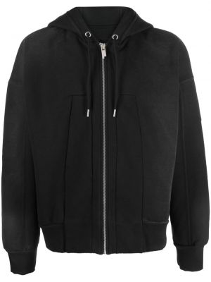 Mikina s kapucí na zip A-cold-wall* černá