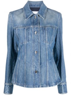 Bavlnená slim fit džínsová bunda Ferragamo modrá
