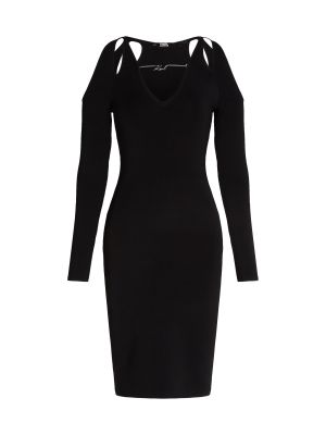 Коктейлна рокля Karl Lagerfeld черно