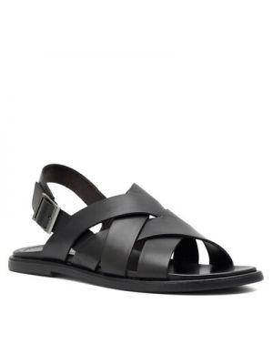 Kožené sandále Gino Rossi čierna