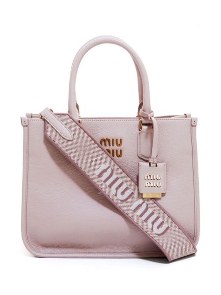 Kožená nákupná taška Miu Miu Pre-owned