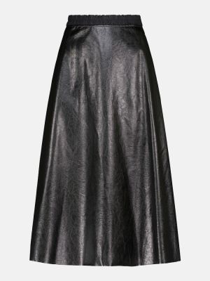 Kožna suknja od umjetne kože Moncler crna