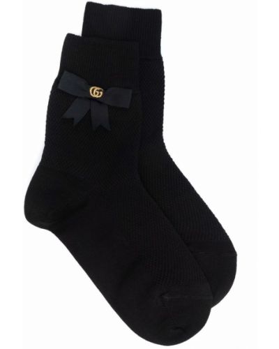 Calcetines con lazo con apliques Gucci negro
