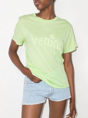 T-shirt aus baumwoll mit print Erl grün
