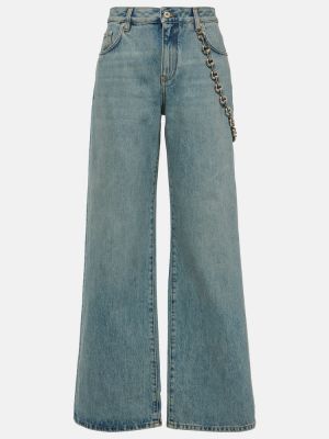 Proste jeansy z wysoką talią Loewe niebieskie