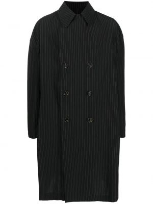 Памучно палто Mm6 Maison Margiela черно
