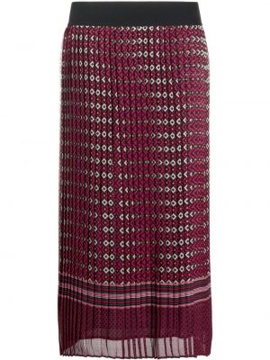 Plisovaná sukňa s potlačou s abstraktným vzorom Liu Jo ružová