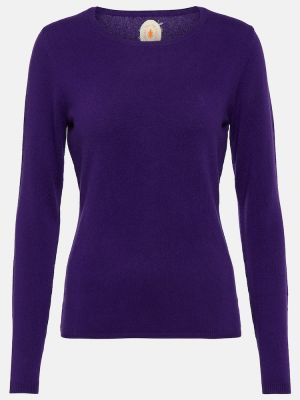 Jersey de cachemir de tela jersey con estampado de cachemira Jardin Des Orangers violeta