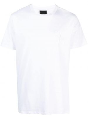 Bavlnené tričko s výšivkou Billionaire biela