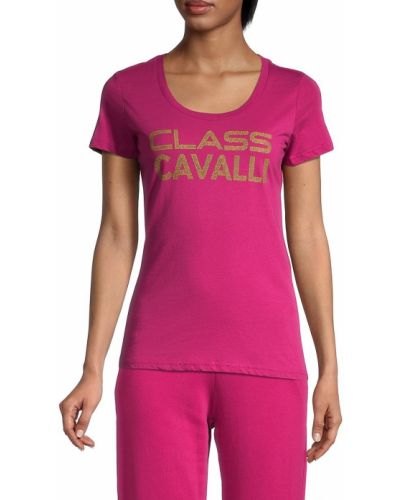 Tričko Cavalli Class, růžová