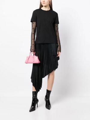 Průsvitné bavlněné tričko Givenchy černé