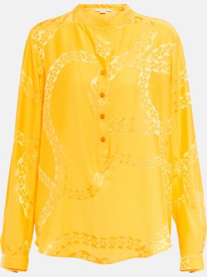Жакардова риза Stella Mccartney жълто