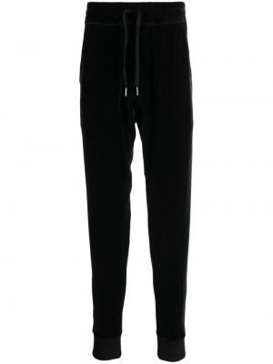 Aksamitne spodnie sportowe Tom Ford czarne