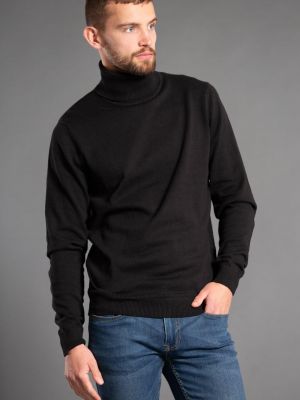Черный хлопковый свитер с высоким воротником Kensington Eastside