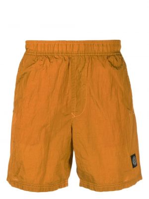 Shorts mit stickerei Stone Island orange