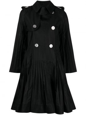 Plisovaný kabát Sacai čierna
