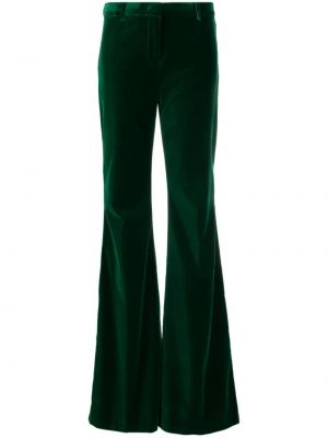 Welurowe spodnie Etro zielone