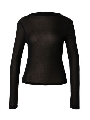 Tricou cu mânecă lungă Gina Tricot negru
