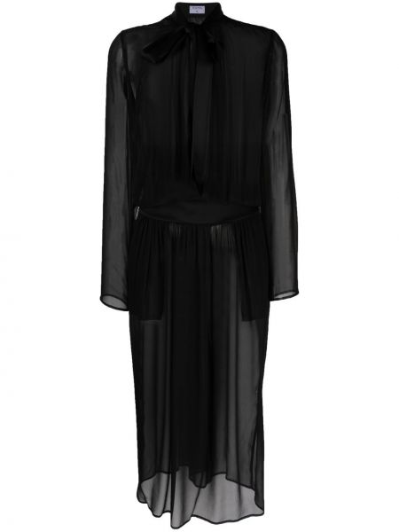 Прозрачна вечерна рокля Filippa K черно