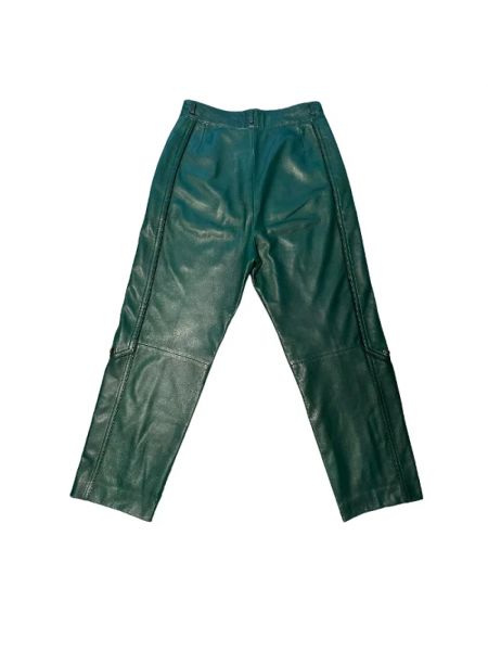 Pantalones de cuero Dior Vintage verde