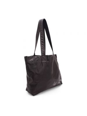 Leder shopper handtasche Yohji Yamamoto schwarz