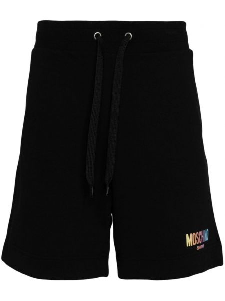 Kratke hlače s printom Moschino crna