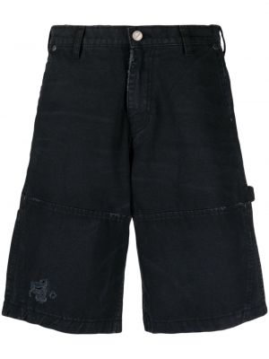 Obrabljene kratke jeans hlače Rhude modra
