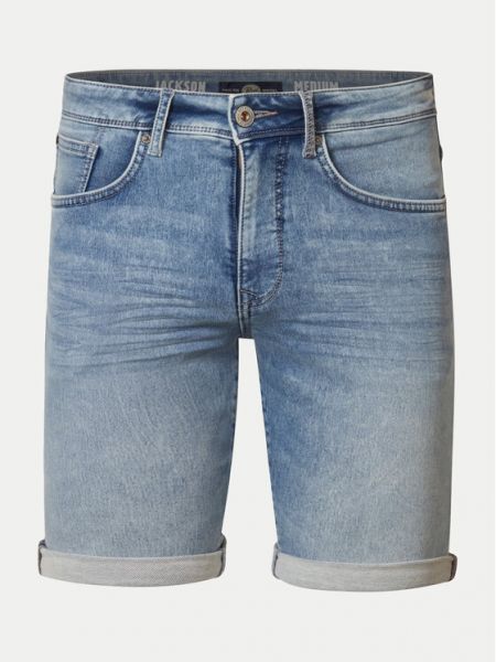 Slim fit priliehavé džínsové šortky Petrol Industries modrá